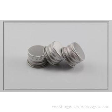 18mm PE foam liner Silver Aluminum Screw Caps for massage o